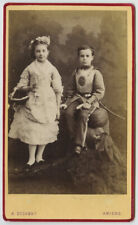 CDV circa 1870 A. Decagny à Amiens. Enfants costumé. Garçon en cuirassier.