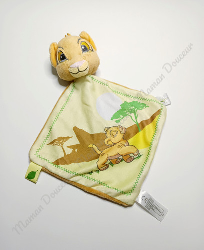 Doudou plat simba roi lion - doudou,