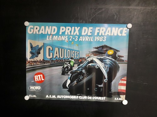 Affiche moto mans - le, de