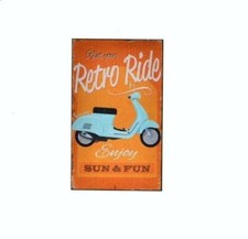Tableau cadre bois Scooter -