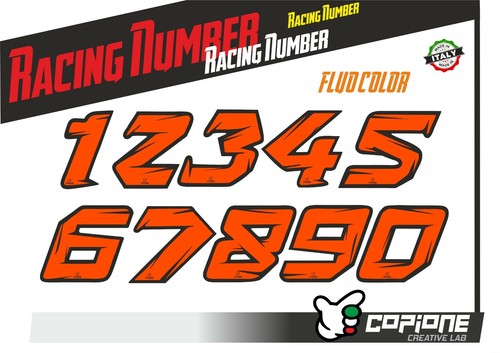 Autocollant numéro moto - numéro,