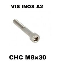 4 VIS CHC M8 x 30 MM FILETAGE PARTIEL - BTR - INOX A2 - DIN 912 -