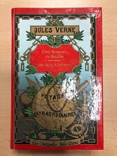 Intégrales Jules Verne Hachette Cinq Semaines en Ballon et Une Ville Flottante.