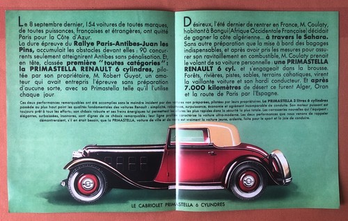 Renault facsimilé primastella - facsimilé,