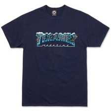 T-Shirt Thrasher Noir Glacé - Bleu Marine