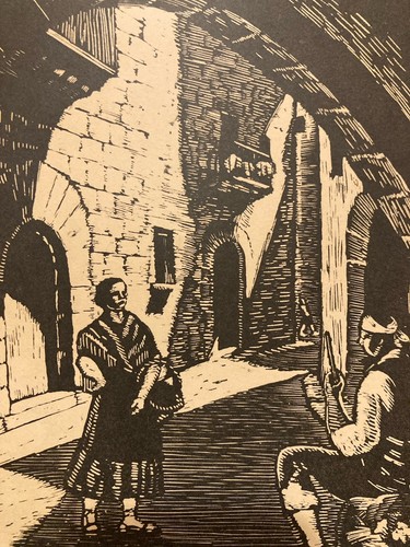Belle gravure sur bois papier - gravure,