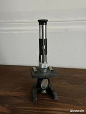 Ancien petit microscope métal