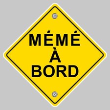 AUTOCOLLANT MEME A BORD MAMIE SECURITE DANGER HUMOUR 12cm STICKER AUTO (MA171)