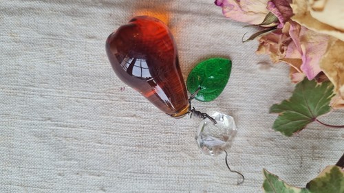 Ancienne pampille lustre fruit - lustre,