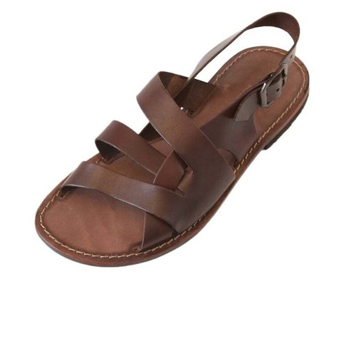 Sandales homme cuir marron - sandales,