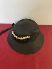 Ancien Chapeau Femme Vintage Noir
