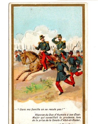 Ancien chromo scene parlante - ancien,