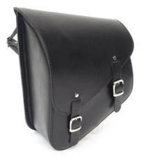 Ledrie Sacoche de Selle en Cuir Noir 12 Litre, pour Harley - Davidson Softail