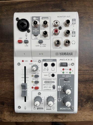 Yamaha ag03mk2 white live - ag03mk2,