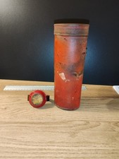 ANCIENNE ALARME PETARD A GRIFFE RAIL METAL  AVERTISSEUR SNCF CHEMINOT + Boite Jm