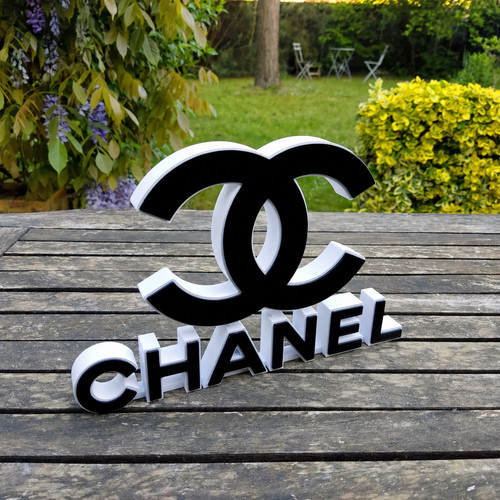 Logo chanel relief 22cm - 3d,