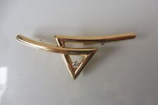 Pierre Lang Pince À Chemise, Belle Broche Dorée Avec Pierre