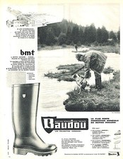 PUBLICITE ADVERTISING 014   1963   BAUDOU   bottes caoutchouc