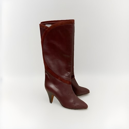 Bottes cuir bordeaux made - bordeaux,