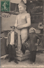 Zoo humain, Exposition coloniale de 1907, idole Cambodge Carte postale - Zoo hum