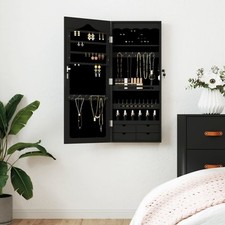 Armoire à Bijoux avec Miroir Murale Organisateur Rangement Chambre vidaXL