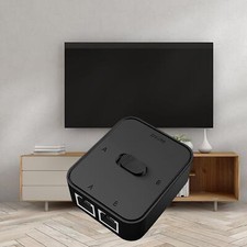 Adaptateur Internet Ethernet RJ45 2 ports 2 en 1 boîtier de commutation sans