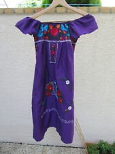 ROBE MEXICAINE 100% COTON DE CONFECTION ARTISANALE NEUVE.