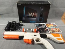 Lot Console Nintendo Wii Noire en boite pack wii sports resort + fusil + 2 jeux