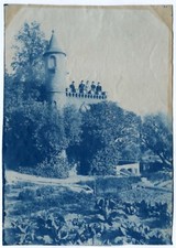 Photo Cyanotype c.1900 Famille