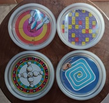 Vintage 60's: 4 couvercles Tonimalt Jeux de billes / patience    C88