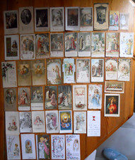 LOT 47 IMAGES PIEUSES DE COMMUNION / PRIERE / DE 1924 A 1974 DONT 22 ANNEES 1930