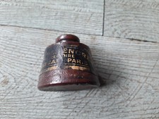 petite bouteille ancienne d' encre en grès reine des encres noires plateau paris
