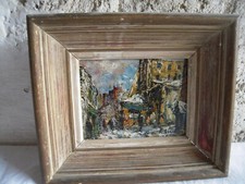 HUILE SUR PANNEAU " SCENE