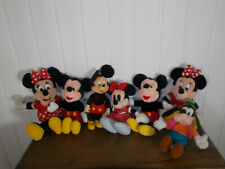 Vintage 7 Peluches MICKEY MINNIE DINGO DISNEY DISNEYLAND PARIS environ 20 cm