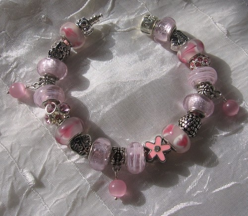 Bracelet perles verre - bracelet,