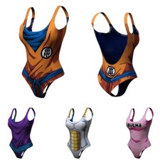 Maillot De Bain Femme Dragon Ball Naruto Cosplay Plage 1 Pièce Végéta Goku Bulma
