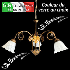 Lustre classique ivoire 3 - ivoire, or