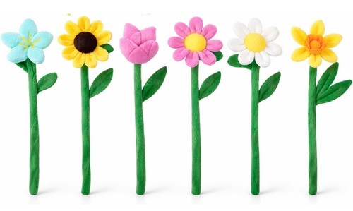 Peluches fleurs assorties - 6,