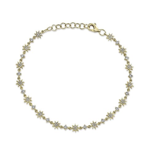 Diamant étoile bracelet 14k - Étoile,
