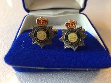 Vintage Boutons De Manchettes  Police Anglaise , For Cérémony ,  Pin’s Bobby,s