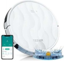 Robot aspirateur Tesvor M2 6000Pa balai 3 en 1 gyroscope WiFi 150 min noir