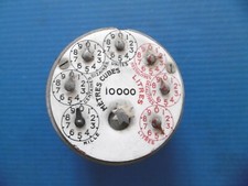 COMPTEUR - ANCIEN MECANISME D'UN COMPTEUR D'EAU - PLAQUE EMAILLEE - VINTAGE
