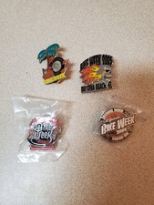 DAYTONA BEACH BIKE WEEK VEST JACKET HAT PINS - Lot of 4 (Various Years)