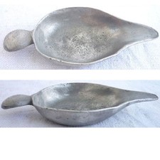 BIBERON CANARD DE MALADE XIXè MEDECINE ETAIN cuiller à potion