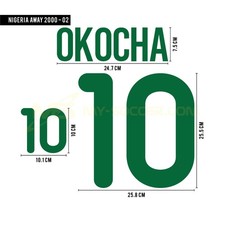 OKOCHA #10 Nigeria Away 2000