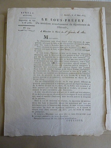1er empire 1814 - 1er, avis