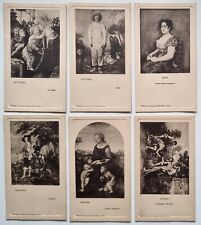 👍 Lot de 6 MENUS anciens -Thème ART et TABLEAUX (édité par A. Girard) -menu TBE