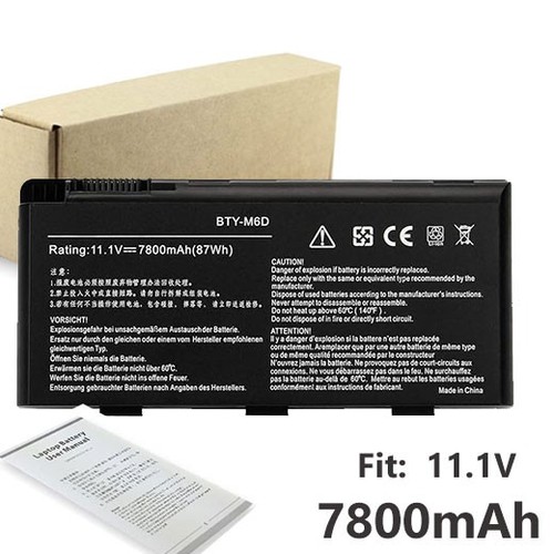 7800mah bty m6d batterie - 7800mah, 11,1v