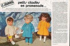 ▬►Page POUPÉE FRANÇOISE MICHEL  Modes et Travaux  NOVEMBRE 1972  - 3 MODÈLES