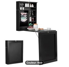 Table murale rabattable avec tableau noir intégré pour économiser de l'espace